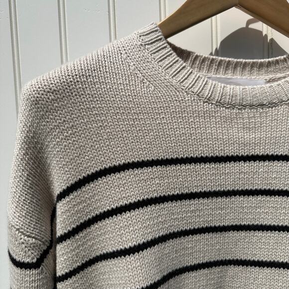 Maria McManus Heavy Gauge Oversized Crew Sweater Small Crema Black NWT$990 - Picture 7 of 16